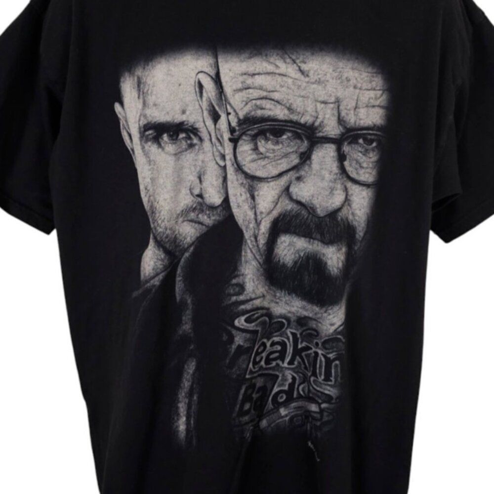Breaking Bad T Shirt Mens Size XL Black Inked Ikons Art Tee Walter White Jesse
